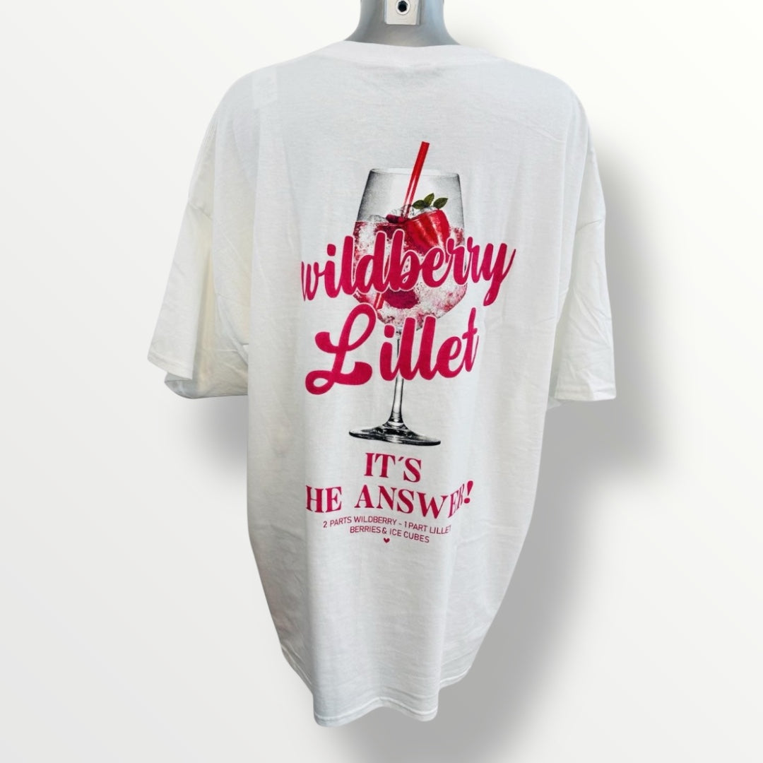 Oversize T-Shirt Wildberry Lillet mit Rückenprint (verschiedene Farben)