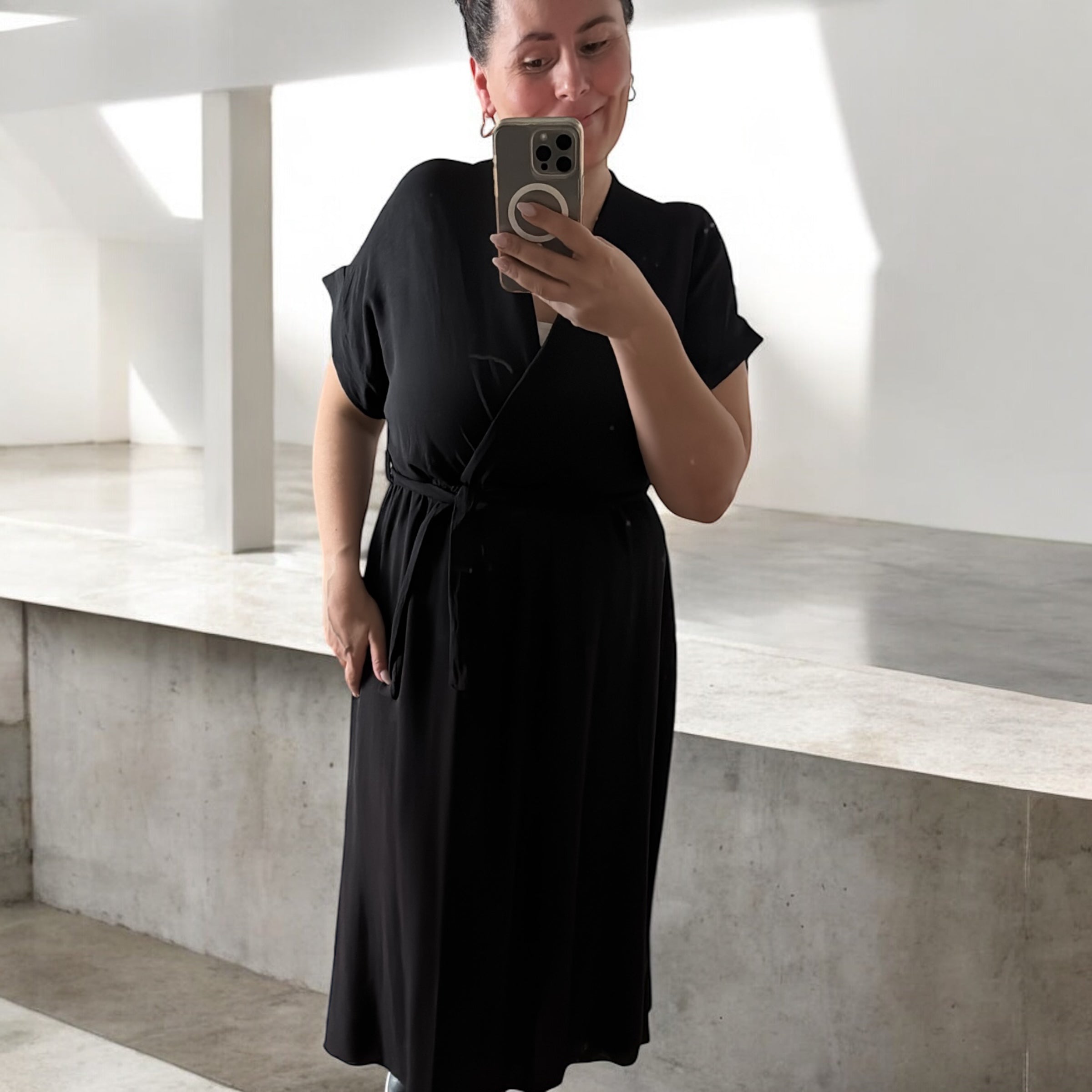 Maxi-Kleid mit Gummizug in der Taille (verschiedene Farben)