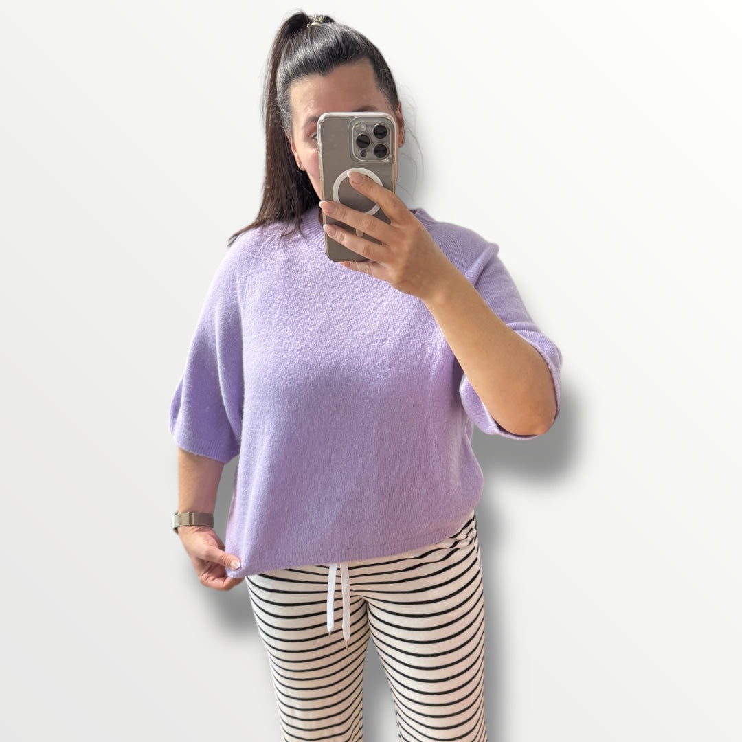Feiner Alpaka Strickpullover mit 3/4 Arm verschiedene Farben
