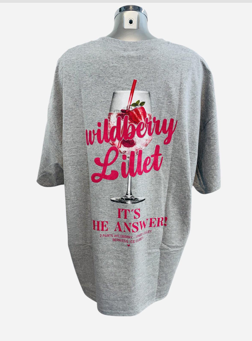 Oversize T-Shirt Wildberry Lillet mit Rückenprint (verschiedene Farben)