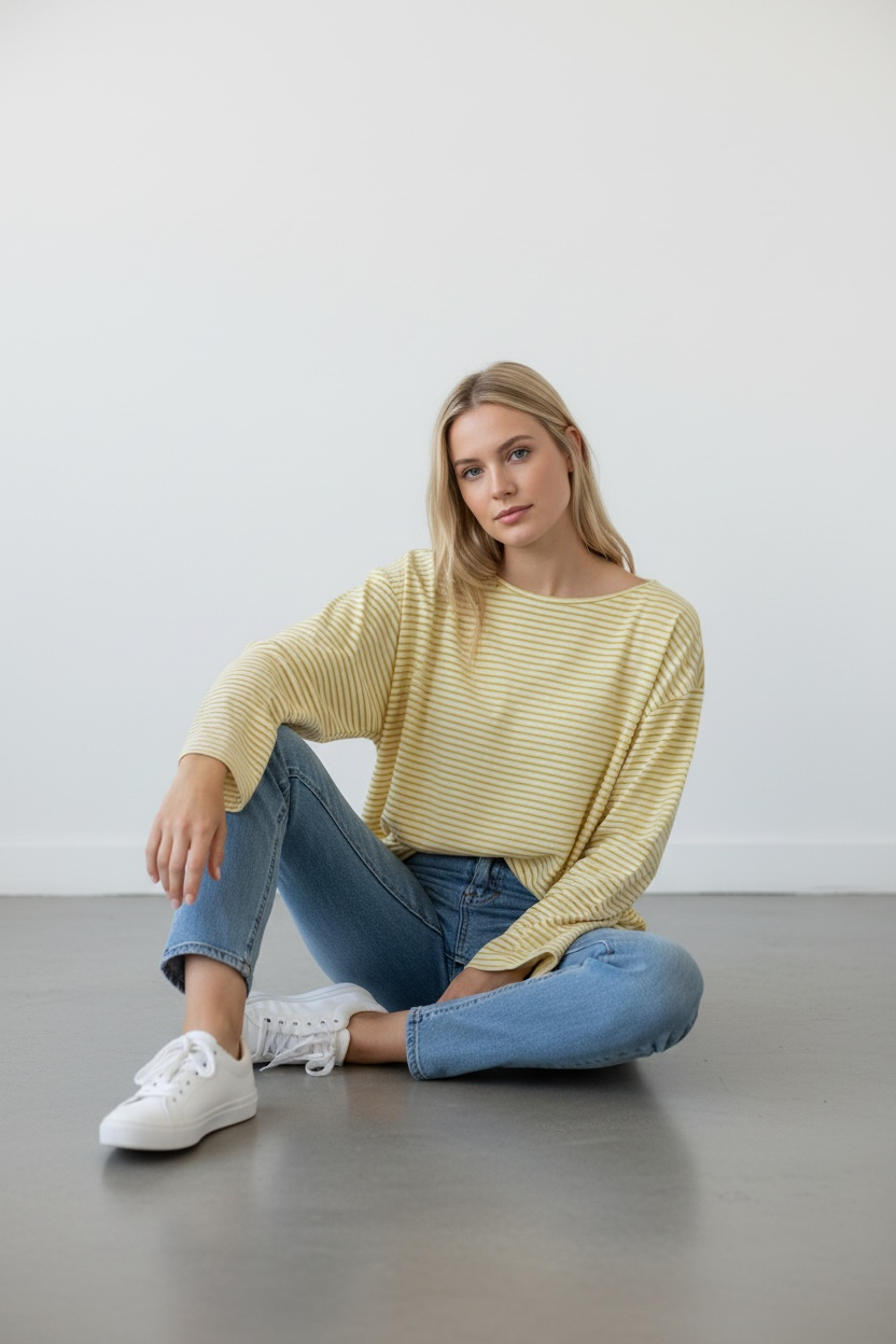 Soft Oversize Longsleeve gestreift (verschiedene Farben)