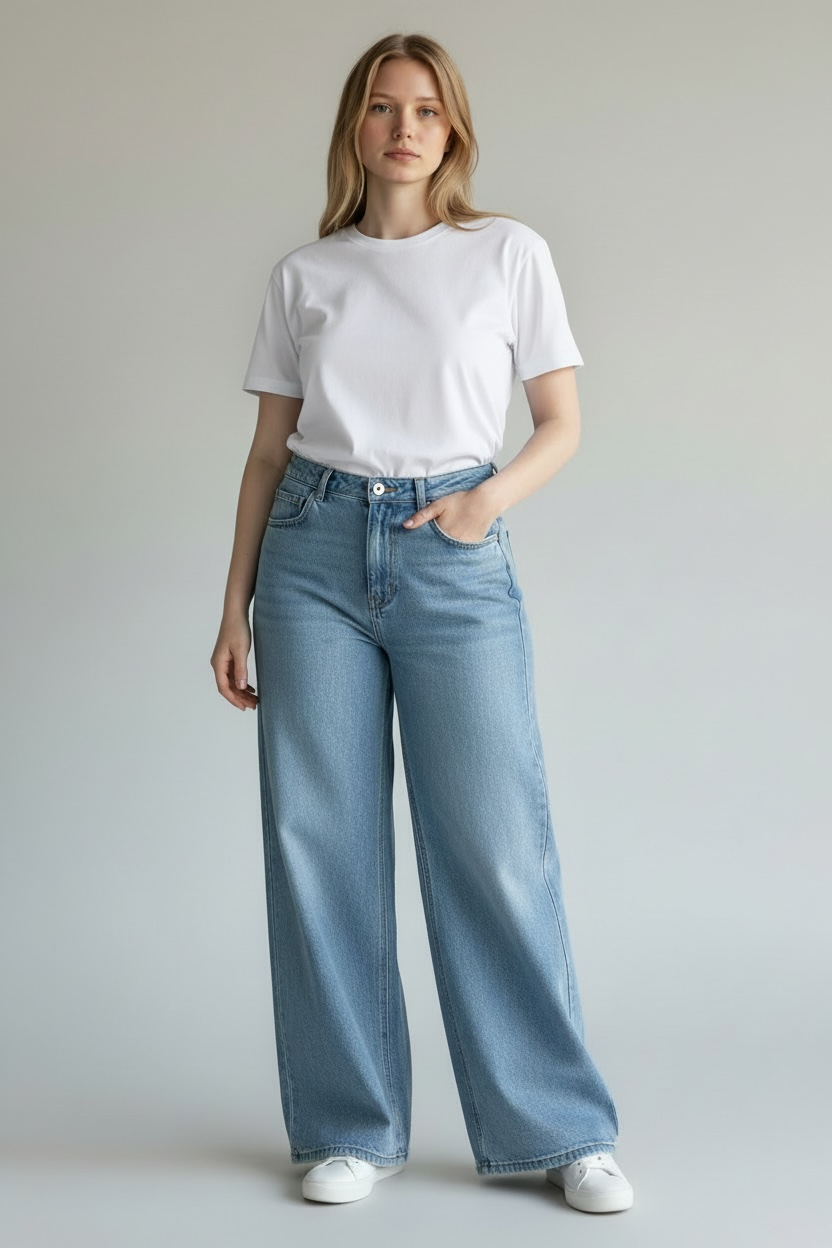 Curvy Wideleg Strech Jeans (40-48)