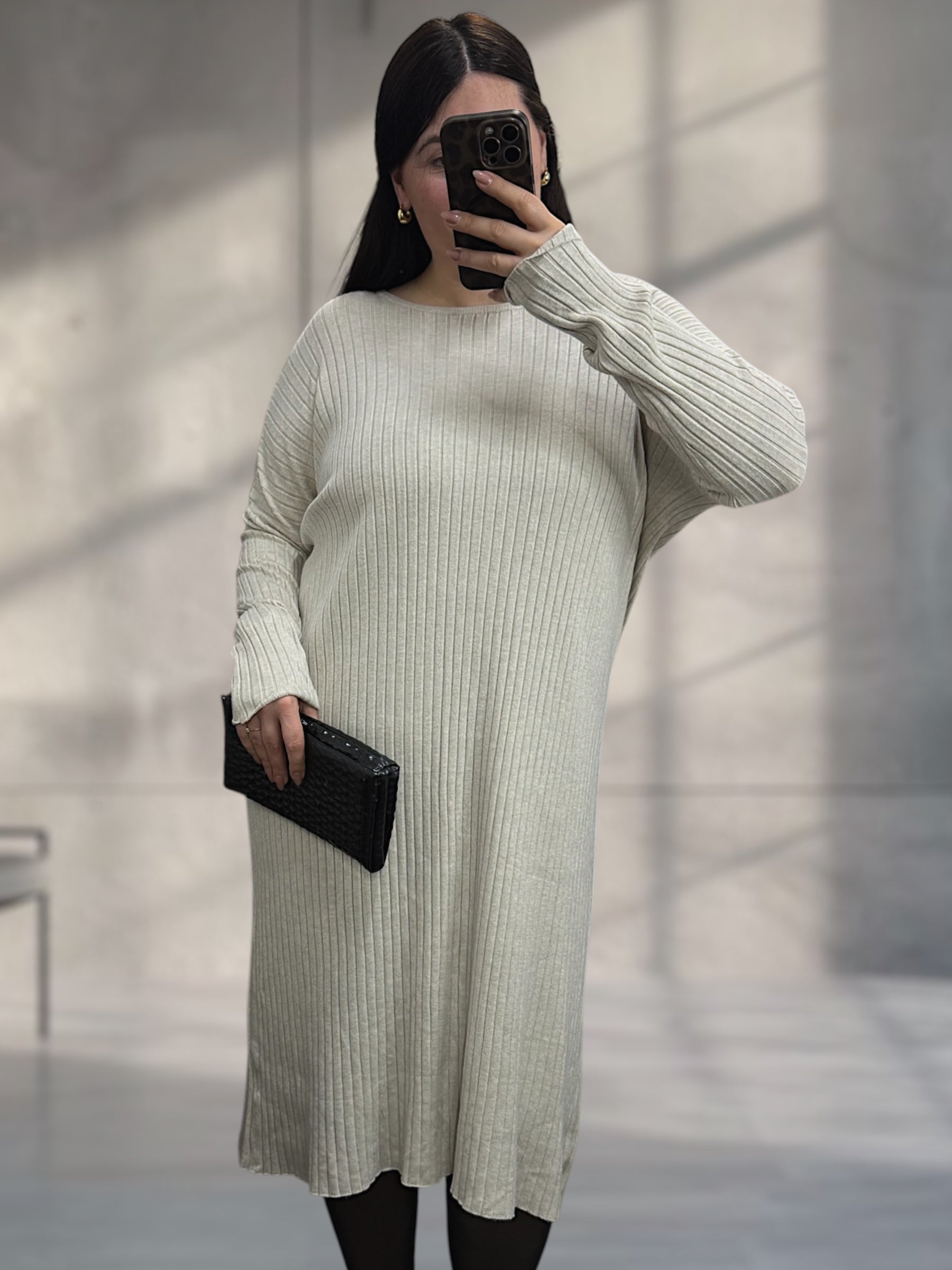 Oversize Ripp Kleid (verschiedene Farben)