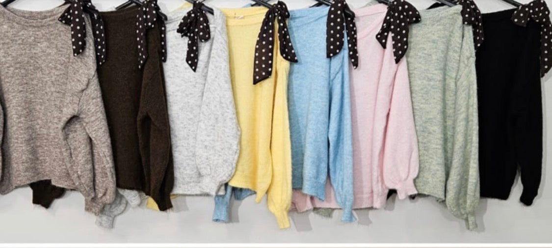 Strickpullover Little Bow (verschiedene Farben)