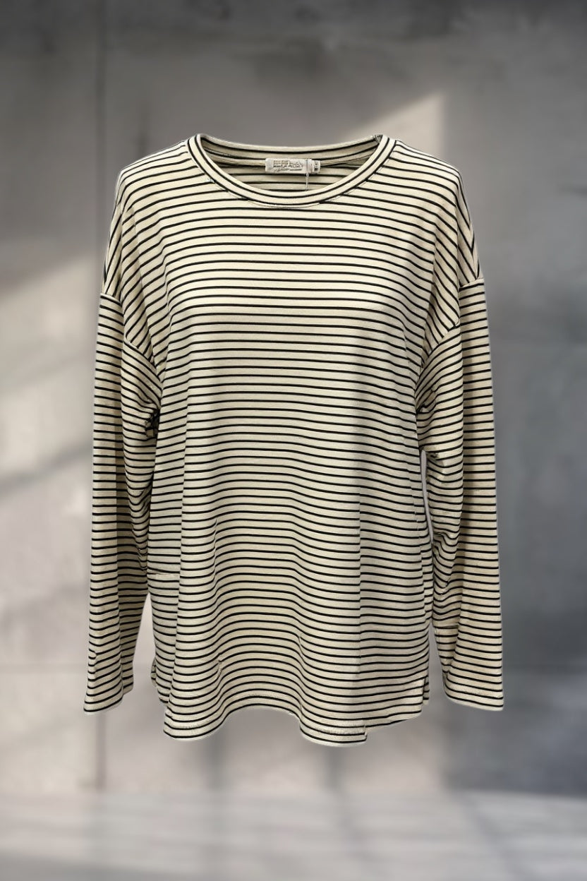 Soft Oversize Longsleeve gestreift (verschiedene Farben)