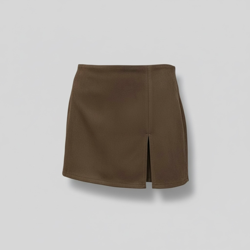 Velours Skort mit Schlitz (verschiedene Farben)
