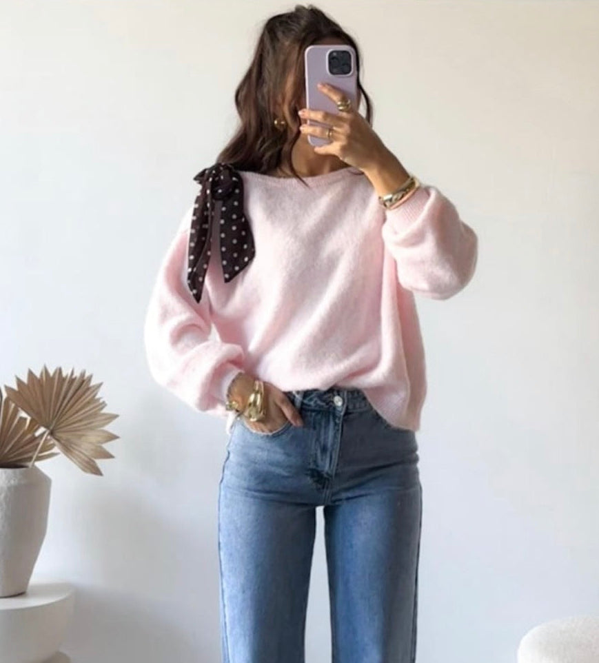 Strickpullover Little Bow (verschiedene Farben)