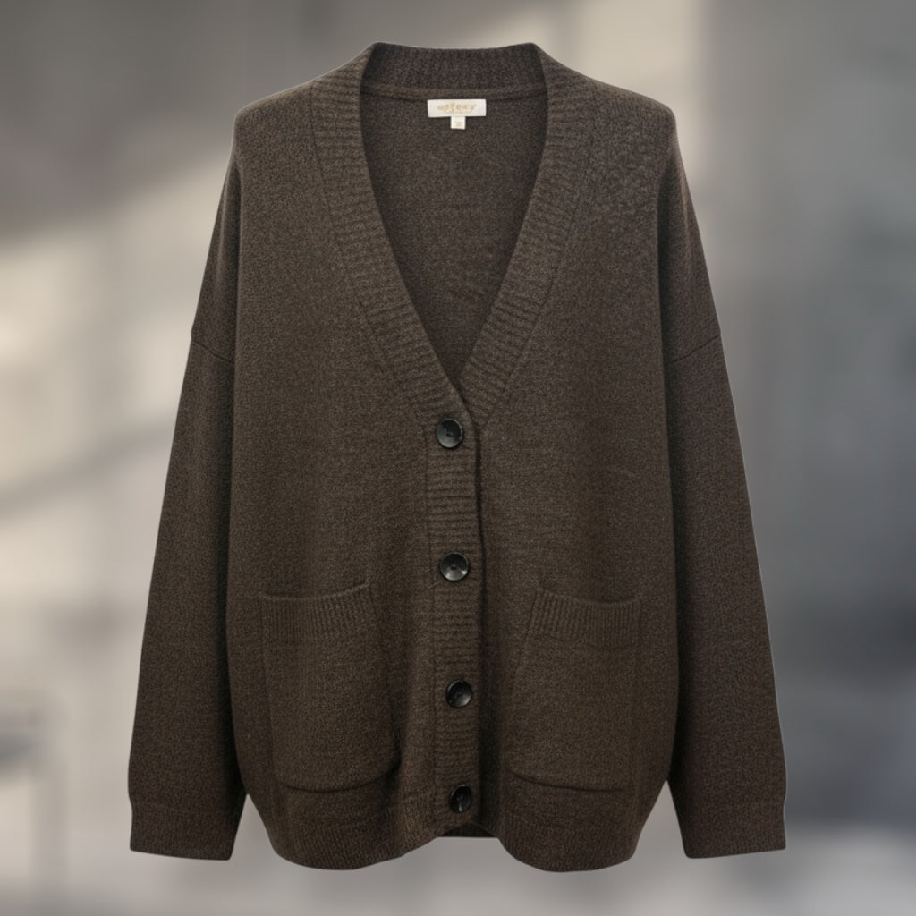 Strickjacke mit V-Ausschnitt (verschiedene Farben)