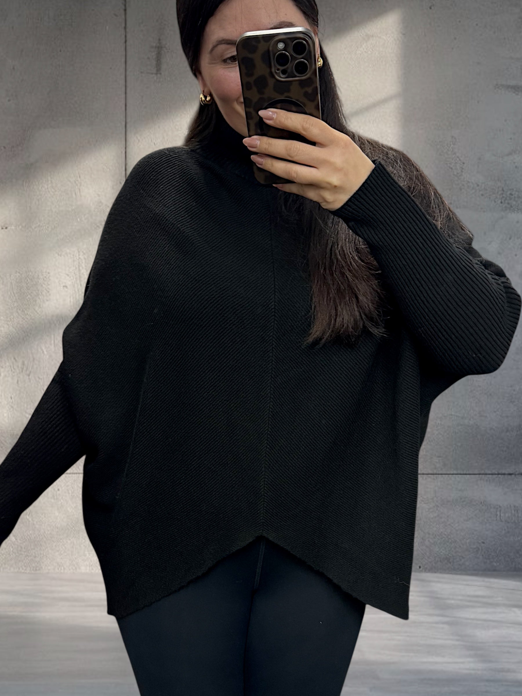 Basic Ripp- Pullover mit V-Ausschnitt (verschiedene Farben)