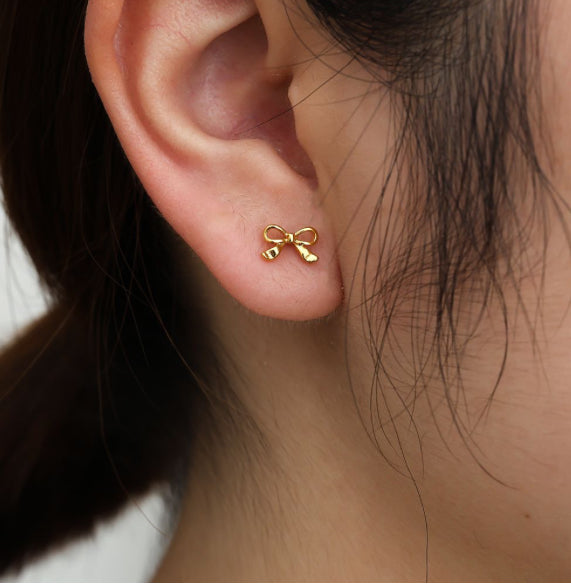 Mini Classic Bowtie Edelstahl Ohrringe (Gold&Silber)