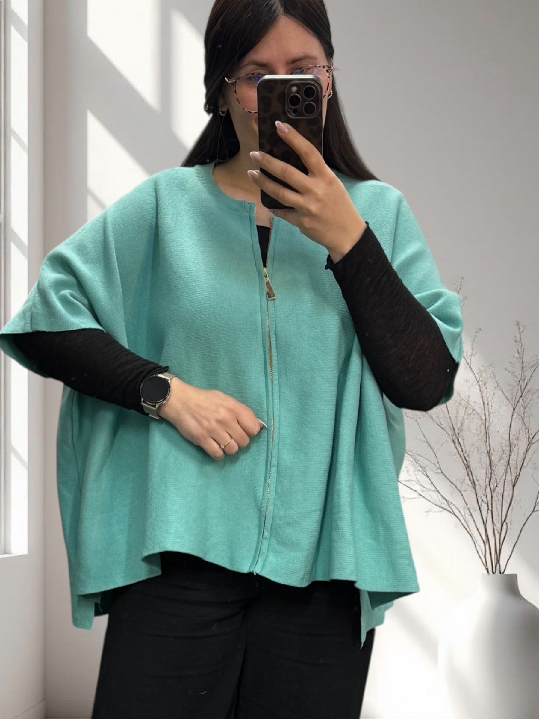 Oversize Strickjacke Kurzarm (verschiedene Farben)