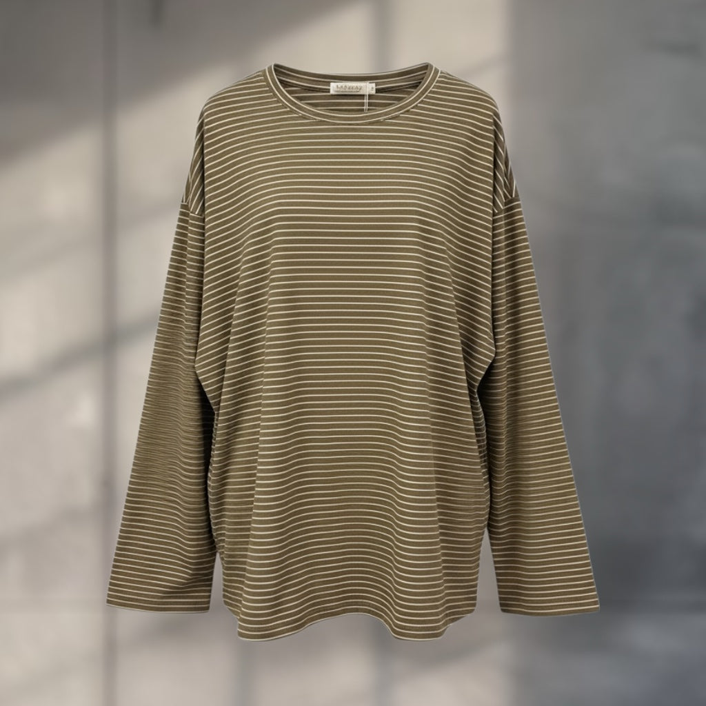 Soft Oversize Longsleeve gestreift (verschiedene Farben)