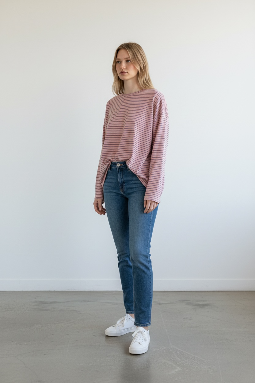 Soft Oversize Longsleeve gestreift (verschiedene Farben)