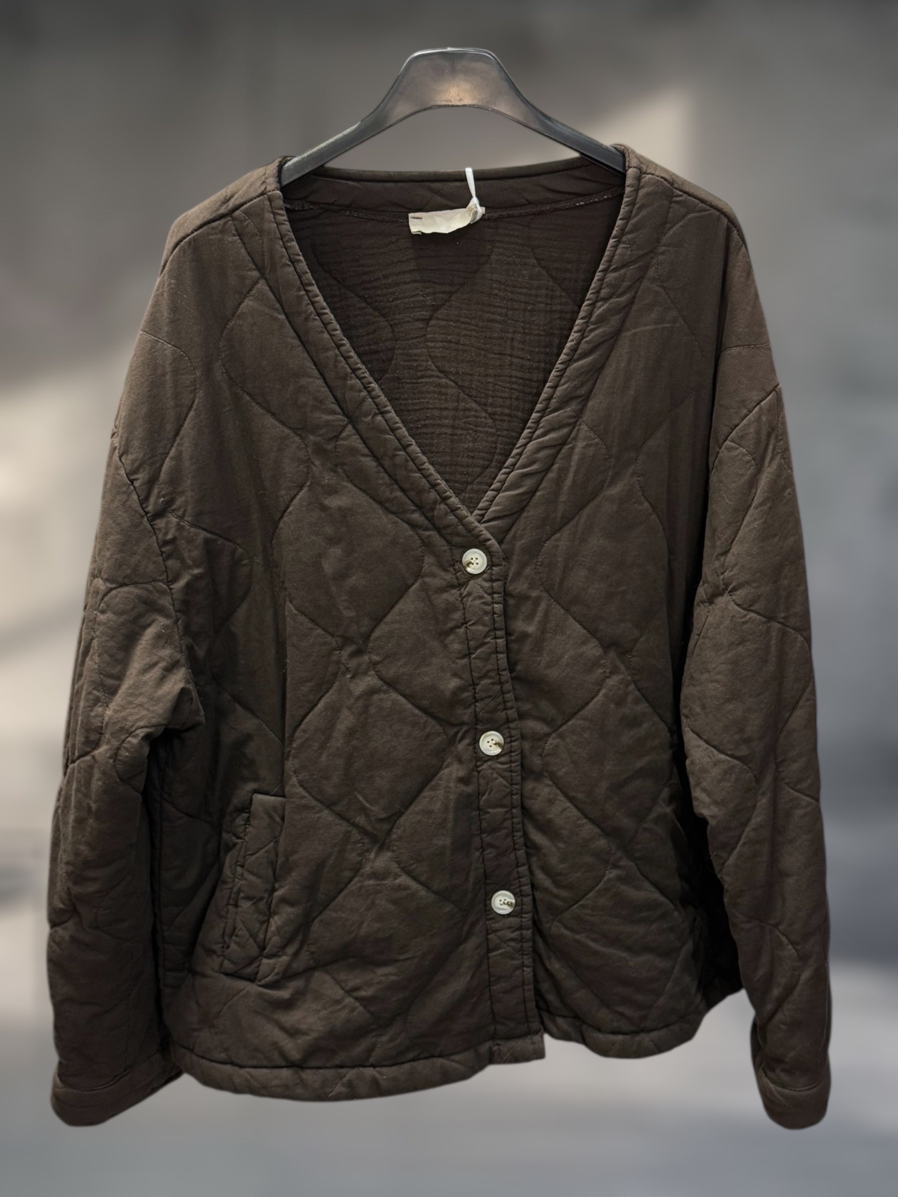 Baumwoll - Steppjacke mit Knopfleiste (verschiedene Farben)