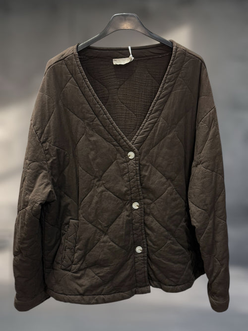 Baumwoll - Steppjacke mit Knopfleiste (verschiedene Farben)