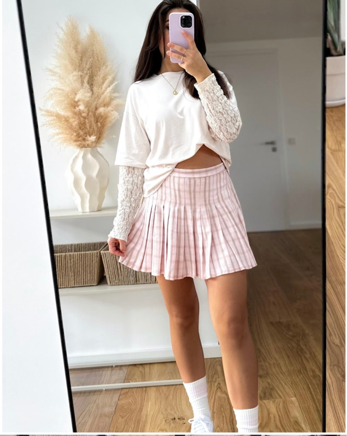 Vintage Shirt mit Spitzendetails creme/beige