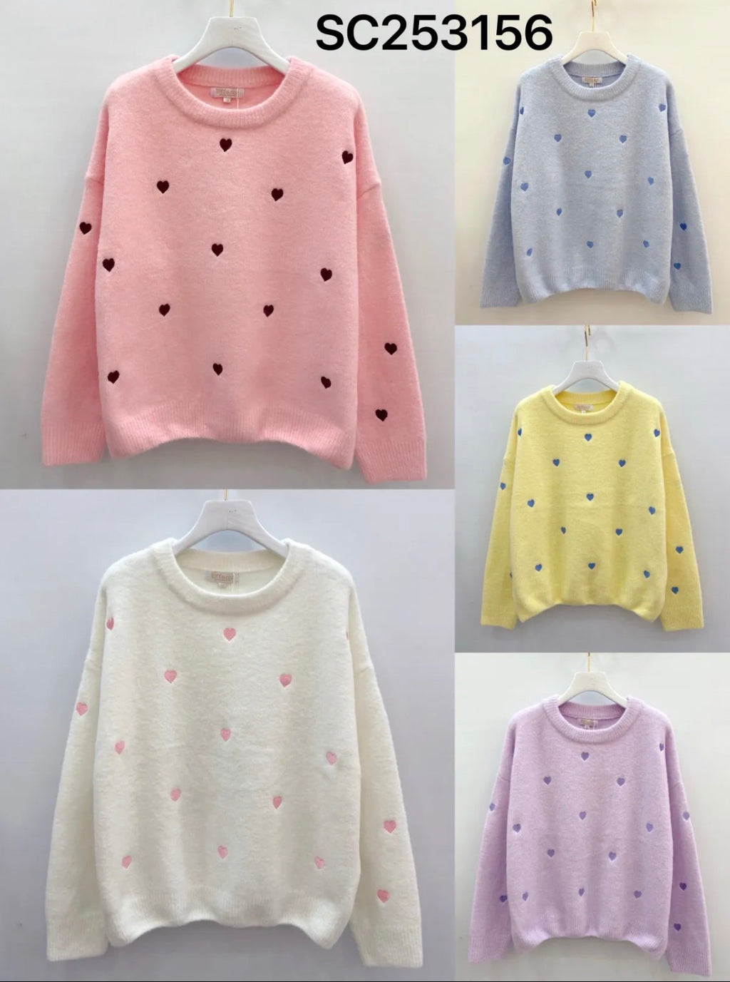 Strickpullover Little Heart (verschiedene Farben)