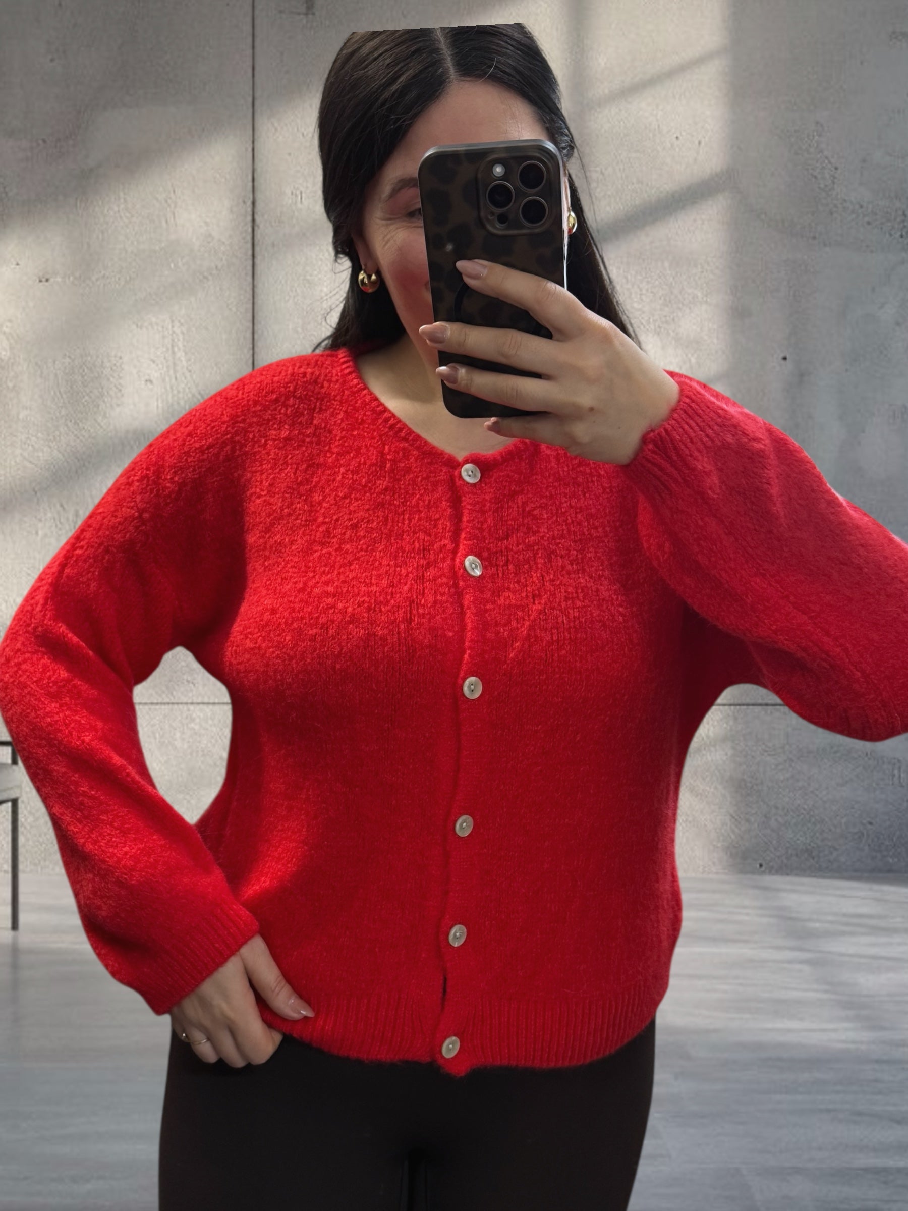 Alpaka Basic Strickjacke (Verschiedene Farben)