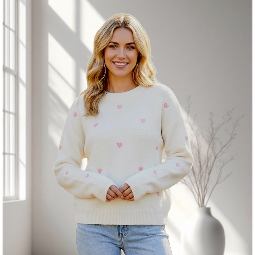 Strickpullover Little Heart (verschiedene Farben)