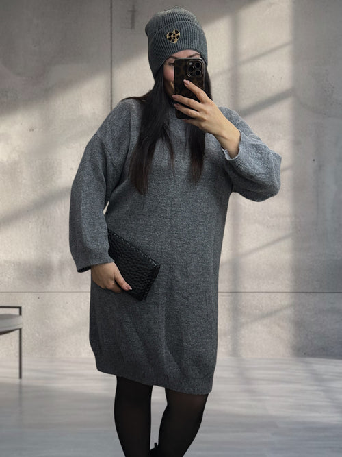 Alpaka Strickkleid mit Turtleneck (verschiedene Farben)