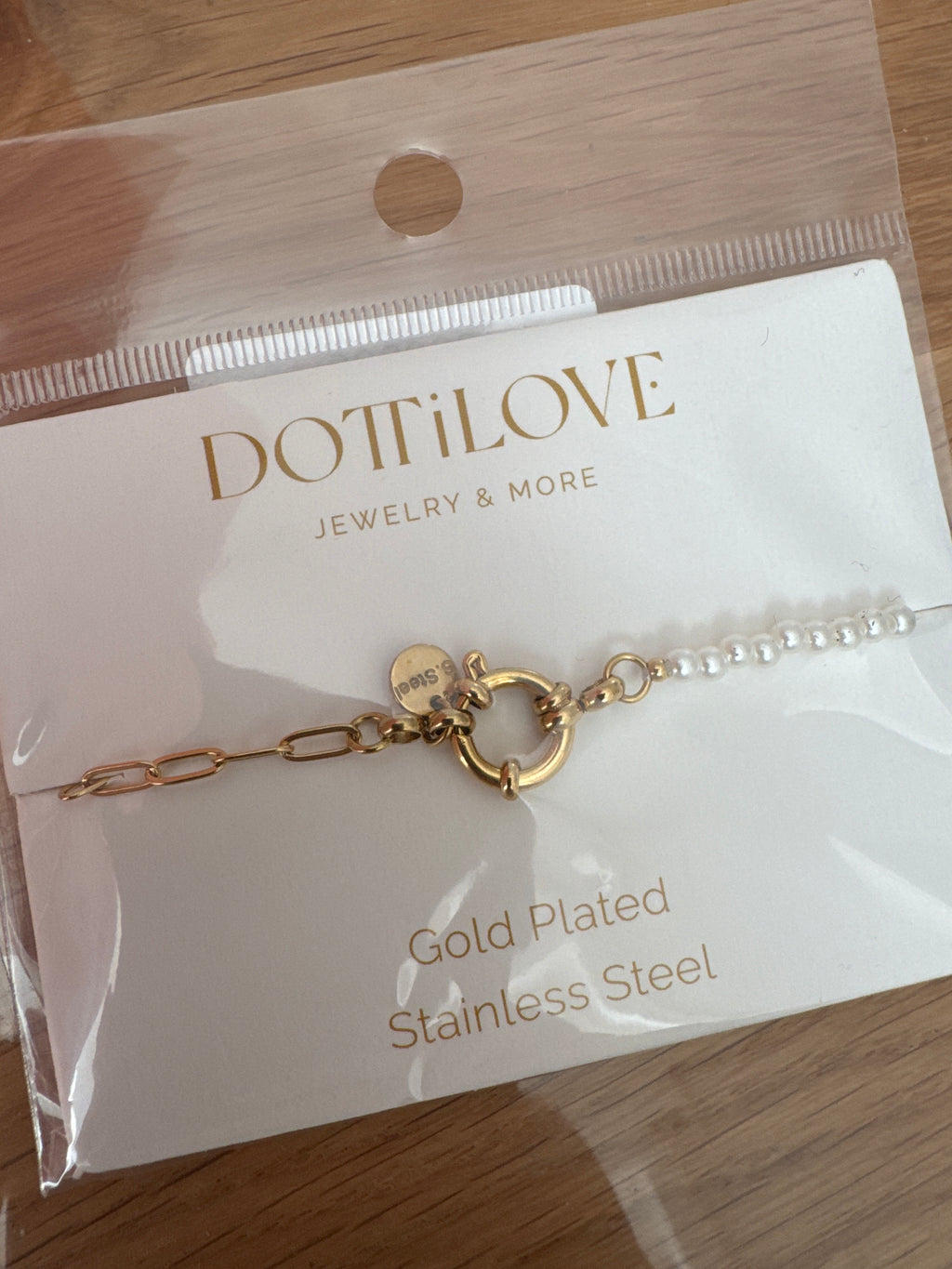 Charm Pearls Edelstahl Armband