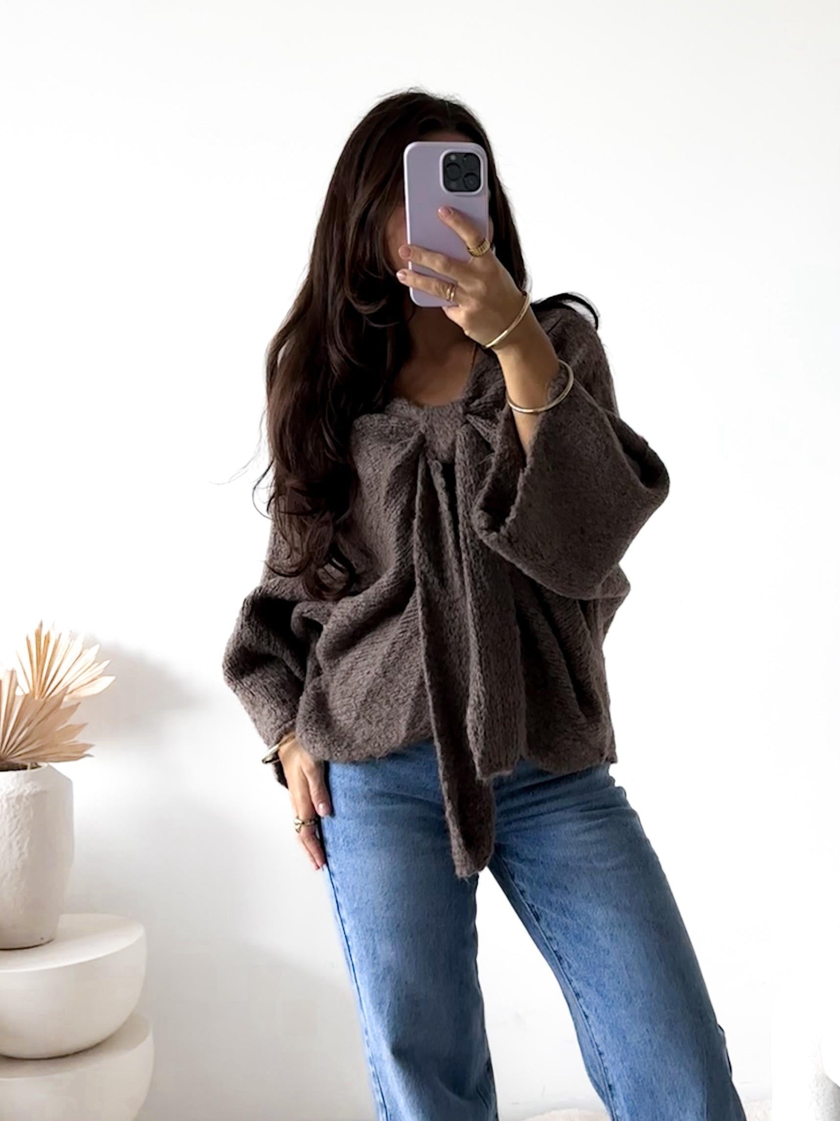 Kuschliger Pullover Big Bow (Verschiedene Farben)