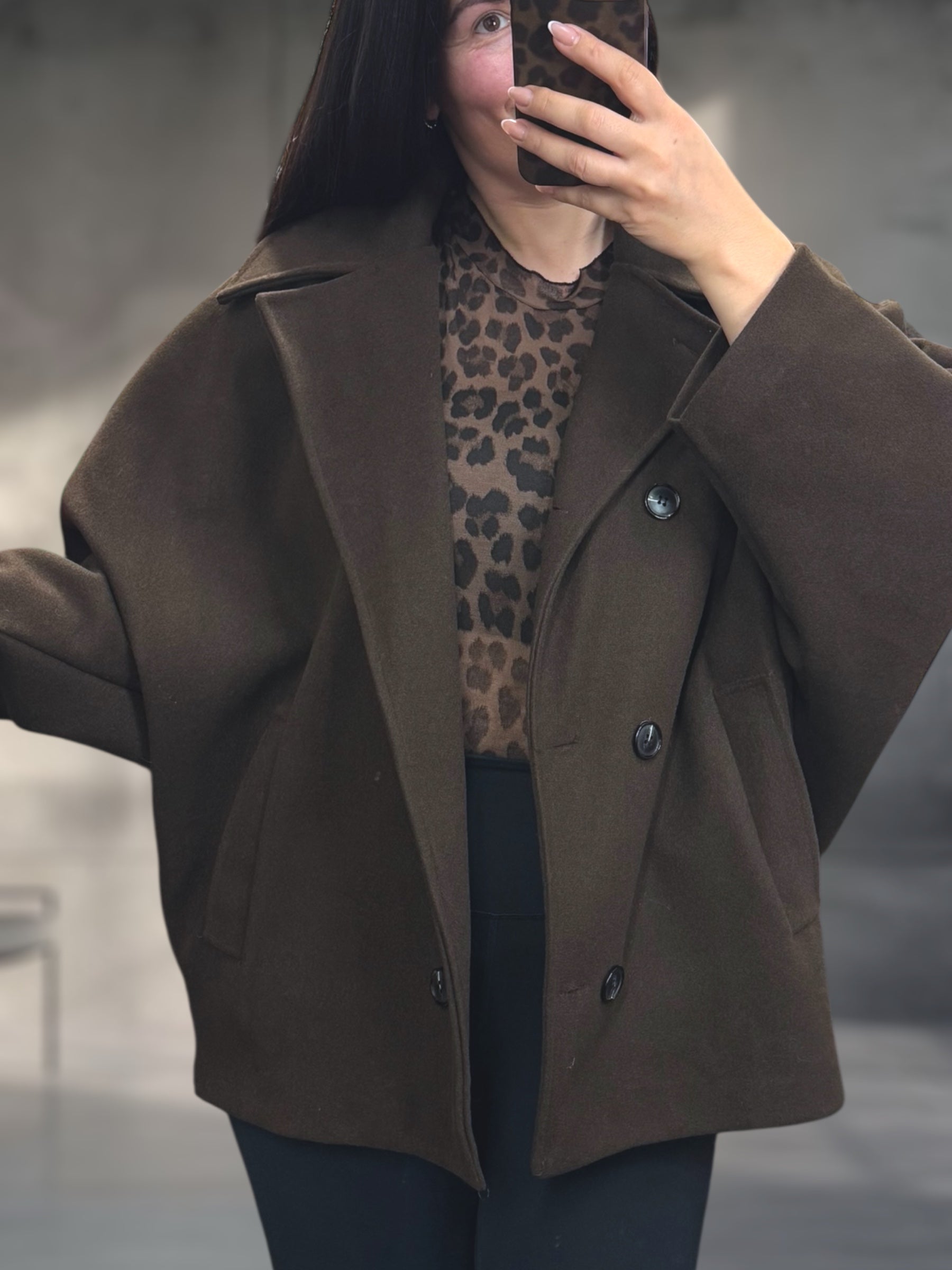 Oversize Coat mit Fledermaus Ärmel (verschiedene Farben)