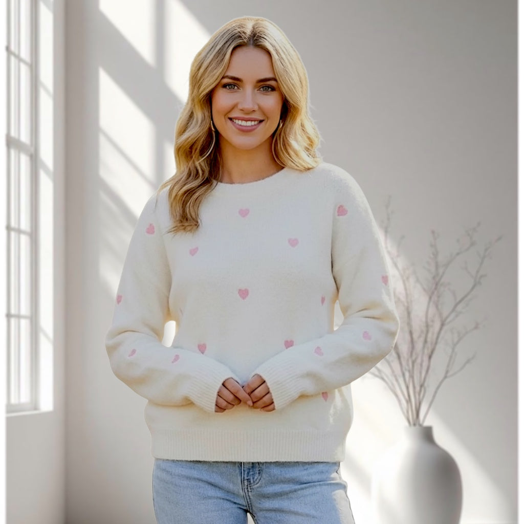 Strickpullover Little Heart (verschiedene Farben)