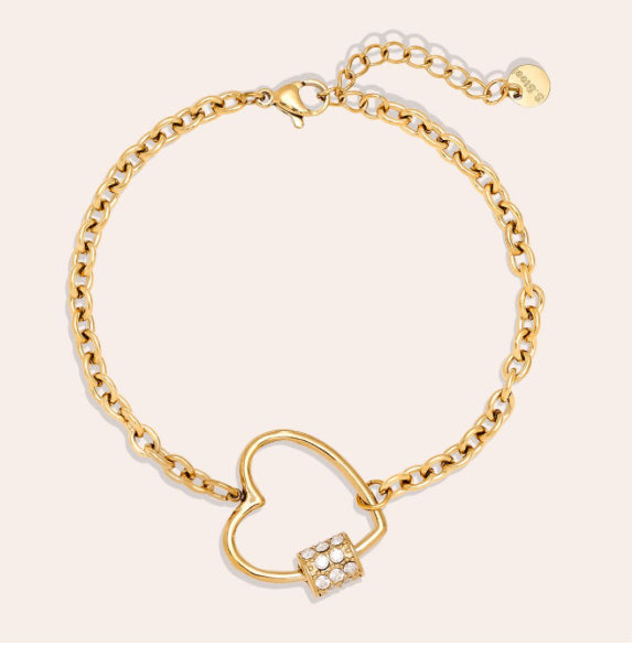 Heart&Diamond  Edelstahl Armkette