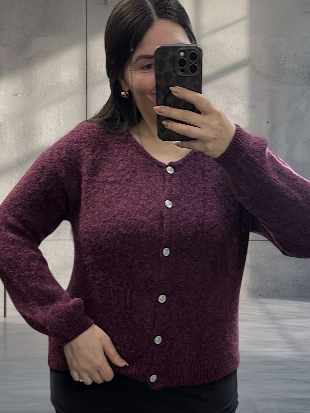 Alpaka Basic Strickjacke (Verschiedene Farben)