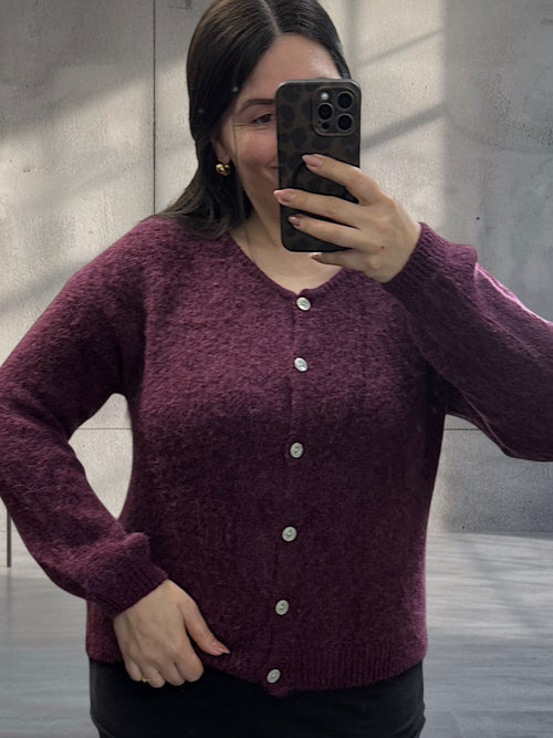 Alpaka Basic Strickjacke (Verschiedene Farben)