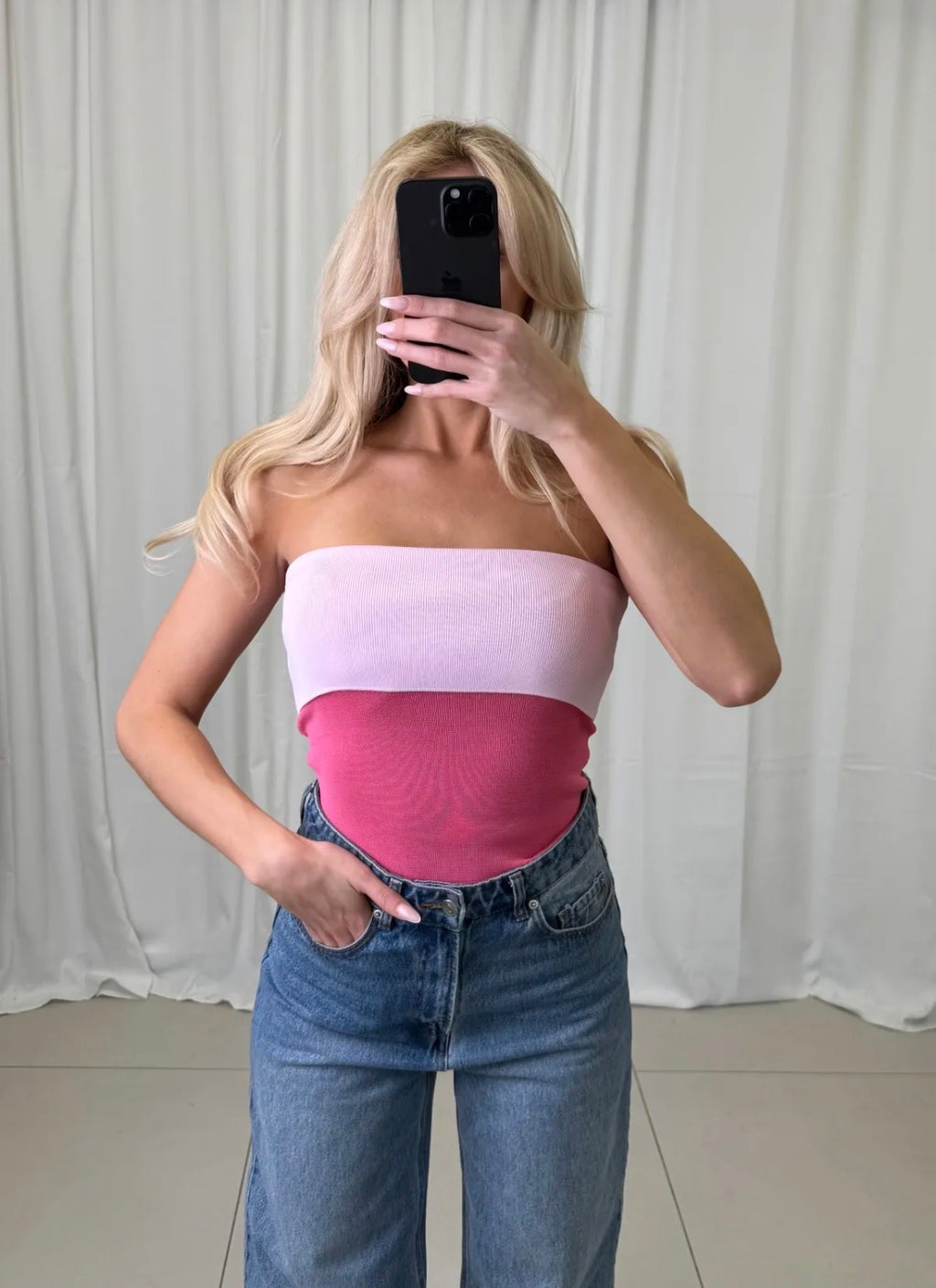 Bandeau Top Pink Duo