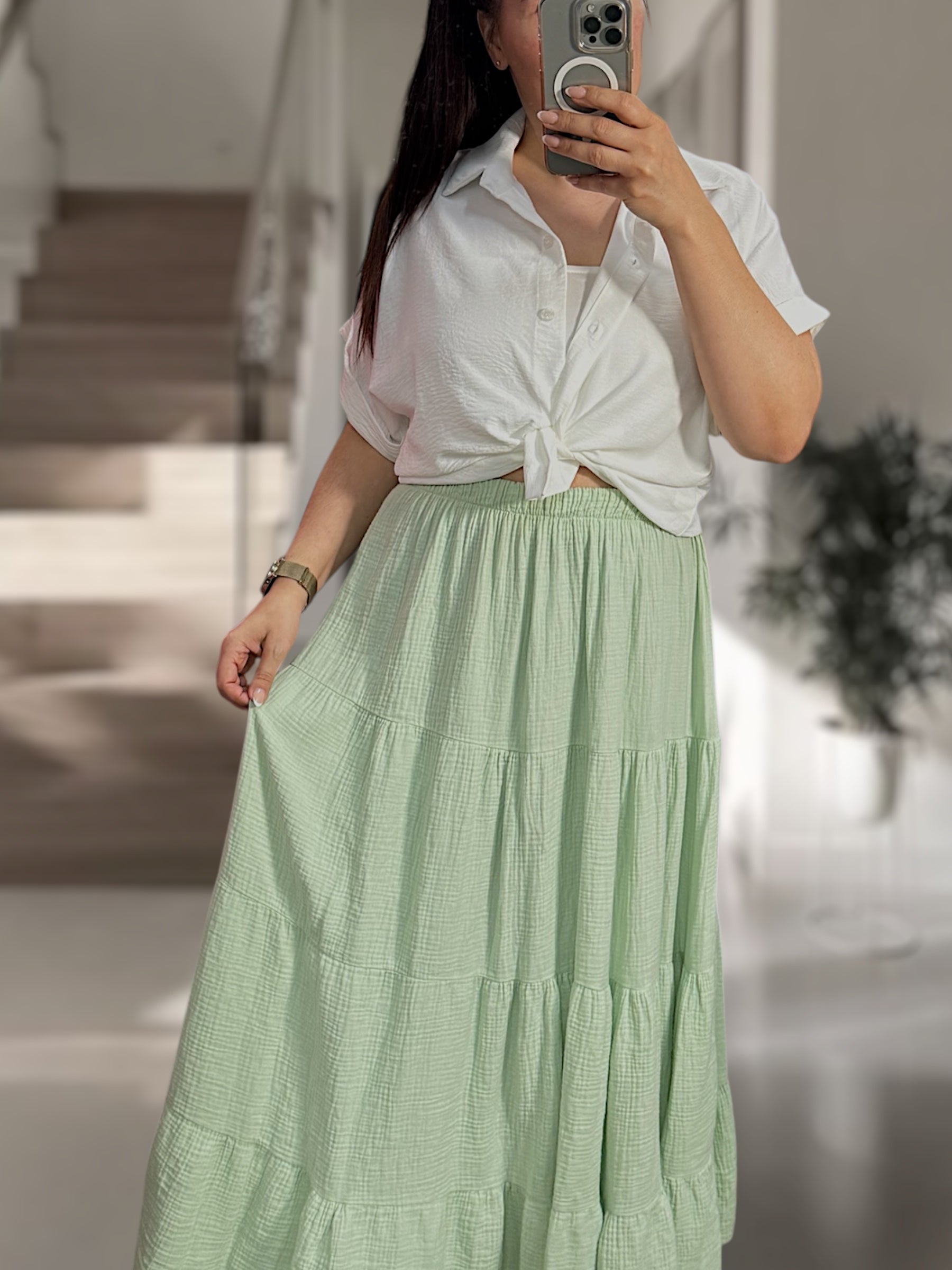 Maxi Musselin Rock (verschiedene Farben)