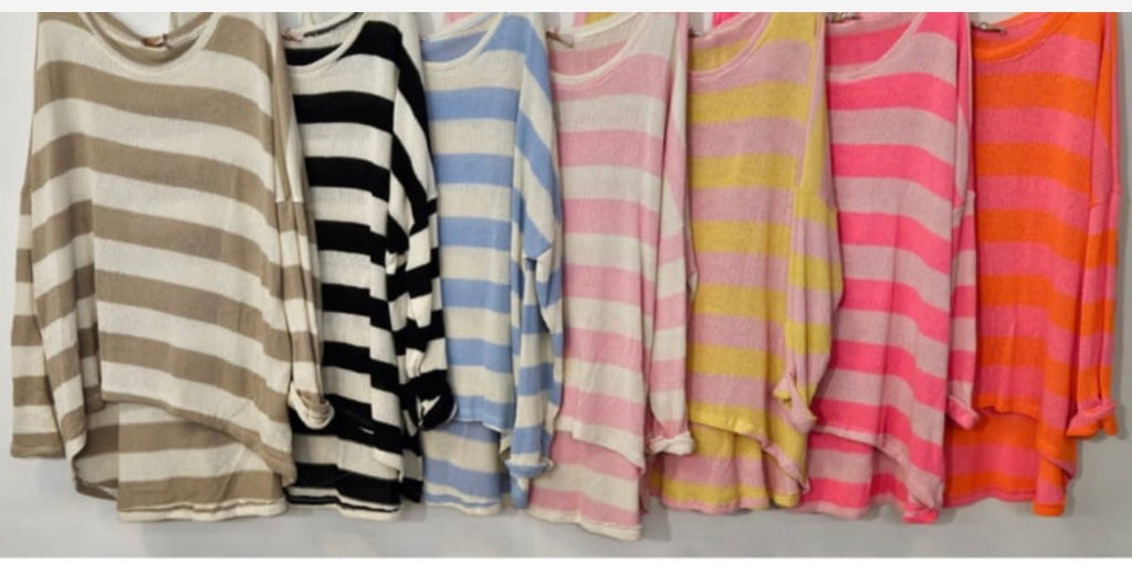 Leichter Vokuhila Strickpullover (verschiedene Farben)