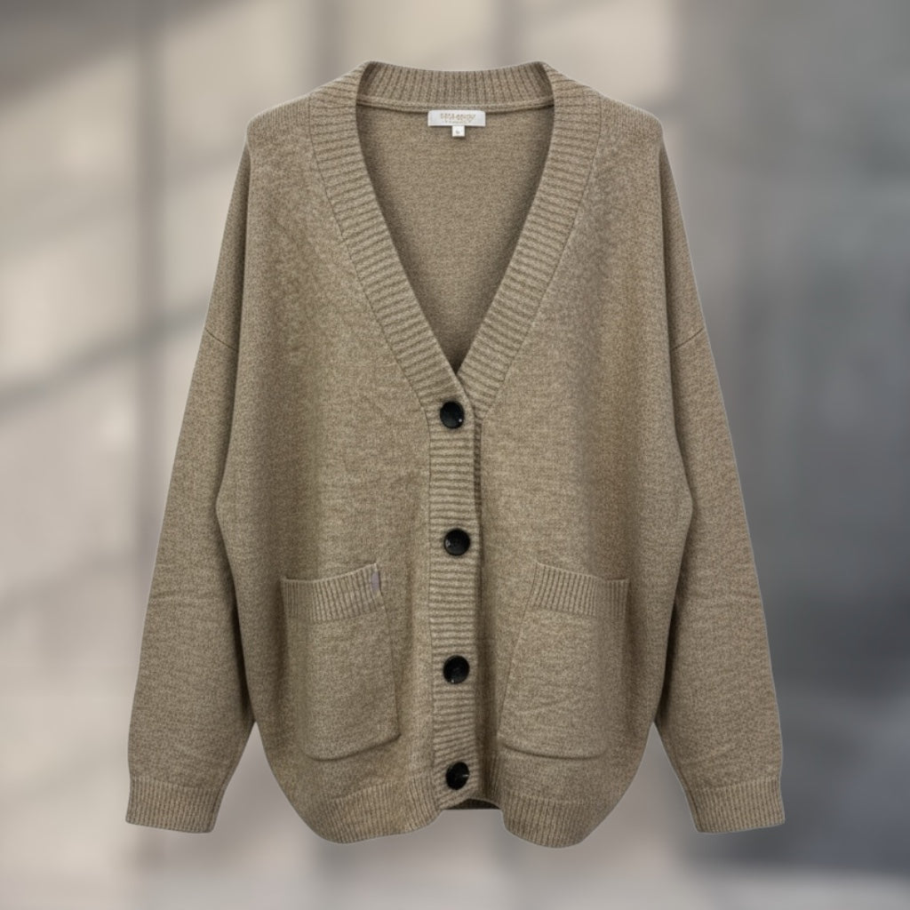 Strickjacke mit V-Ausschnitt (verschiedene Farben)