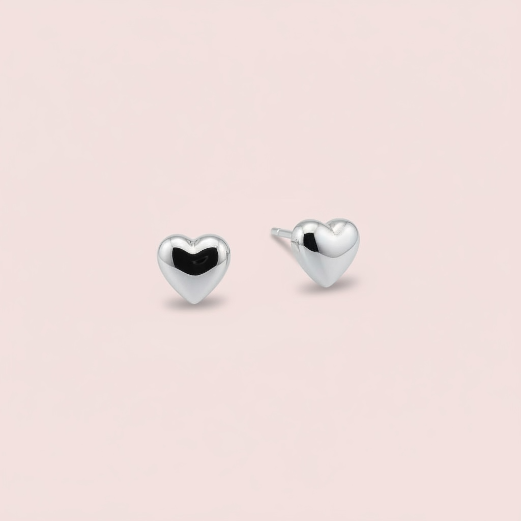 Simple Heart Edelstahl Ohrstecker klein