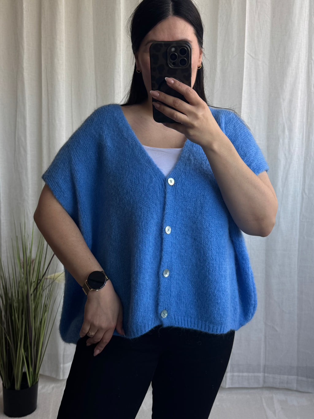 Kuschlige Oversize Strickweste (verschiedene Farben)