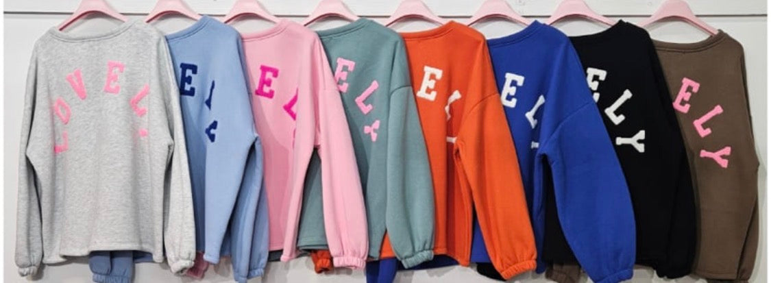 Sweatshirt Lovely mit Rückenprint (verschiedene Farben)