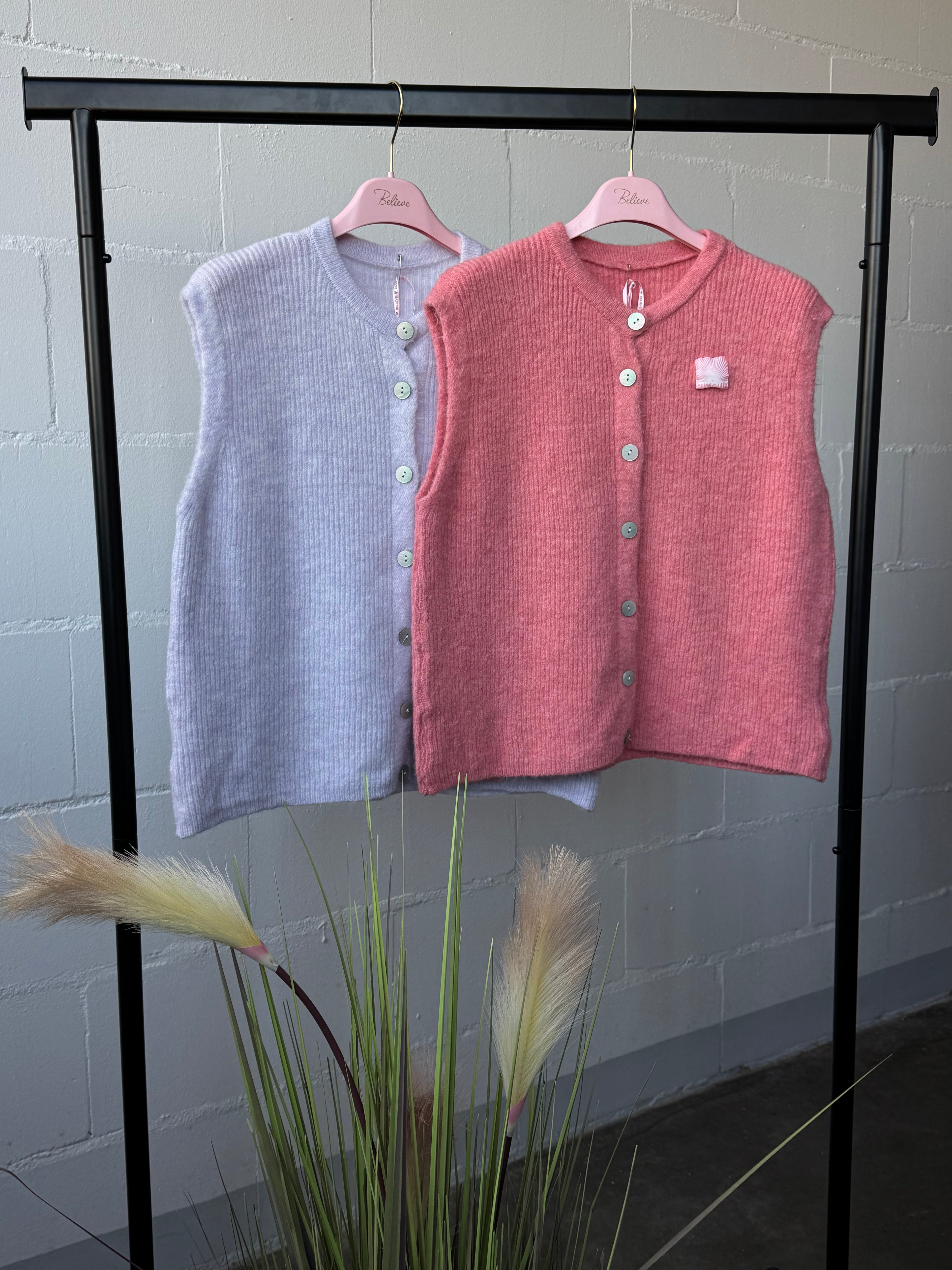 Ripp-Strickweste (verschiedene Farben)