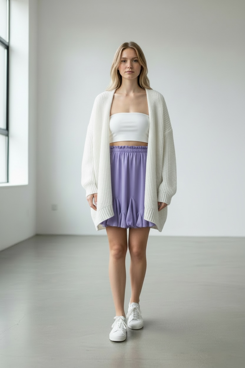 Rüschenrock Fly  mit Gummizug (verschiedene Farben)