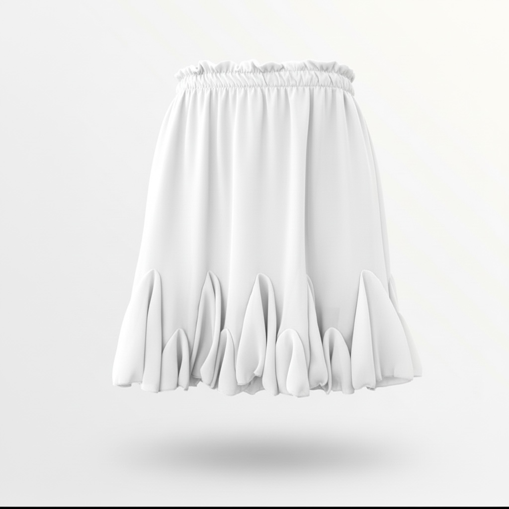 Rüschenrock Fly  mit Gummizug (verschiedene Farben)