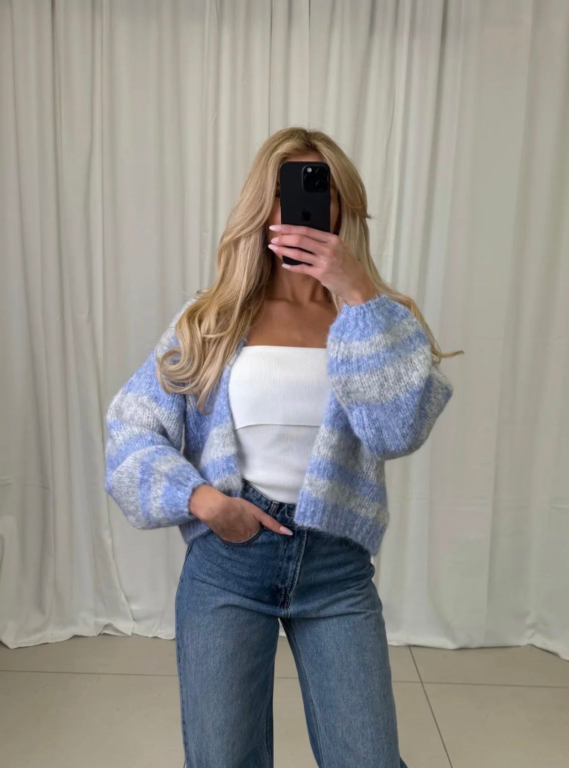 Soft Knit Cardigan gestreift (verschiedene Farben)