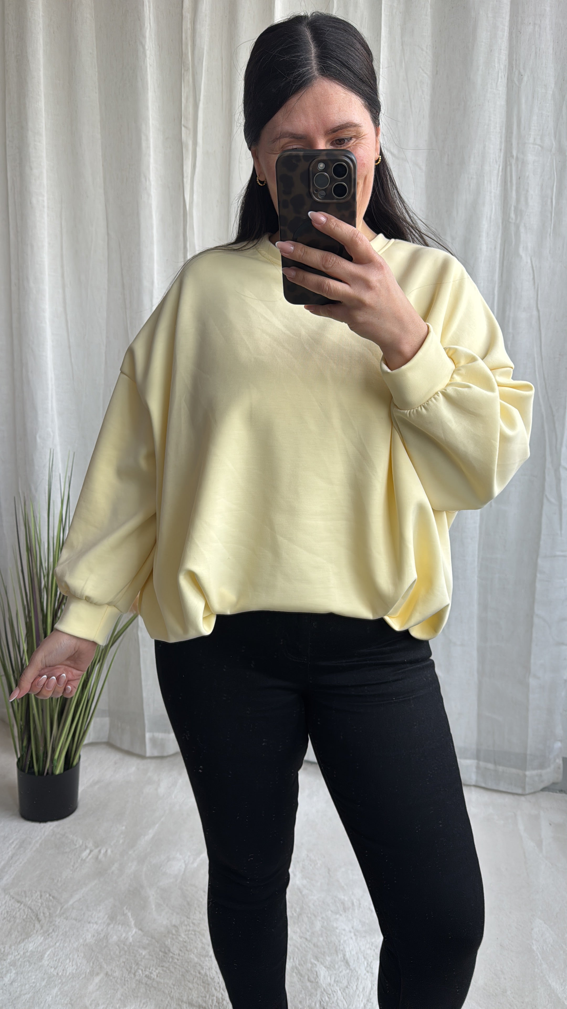 Super Soft Sweatshirt mit Raffung (verschiedene Farben)