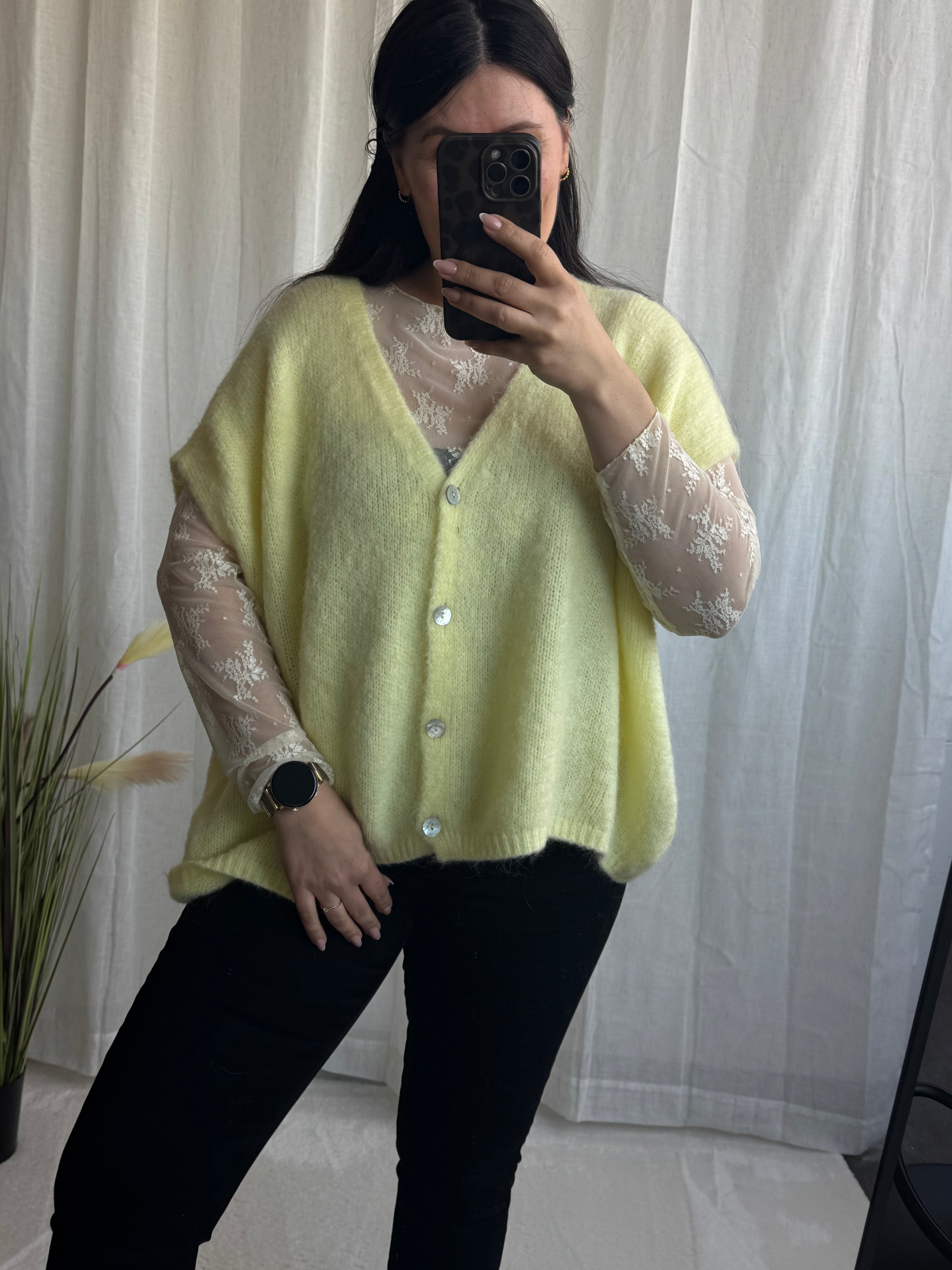 Kuschlige Oversize Strickweste (verschiedene Farben)