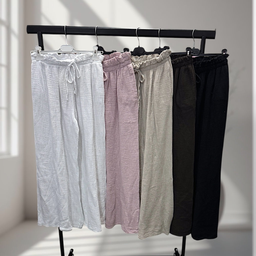 Lässige Musselin Hose (verschiedene Farben)