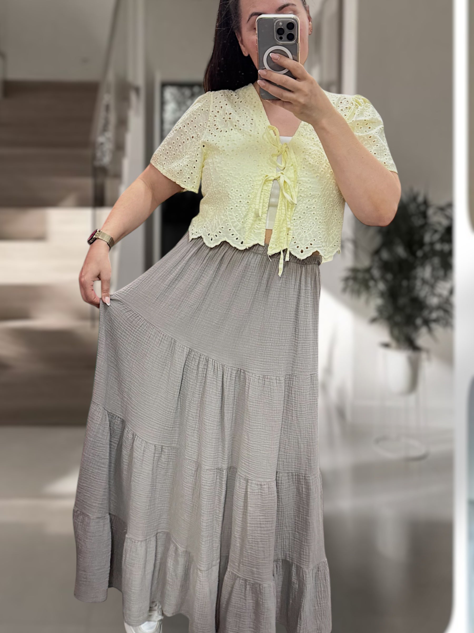 Maxi Musselin Rock (verschiedene Farben)