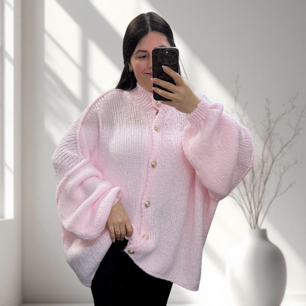 Strickjacke Isa Oversize lang geschnitten (verschiedene Farben)