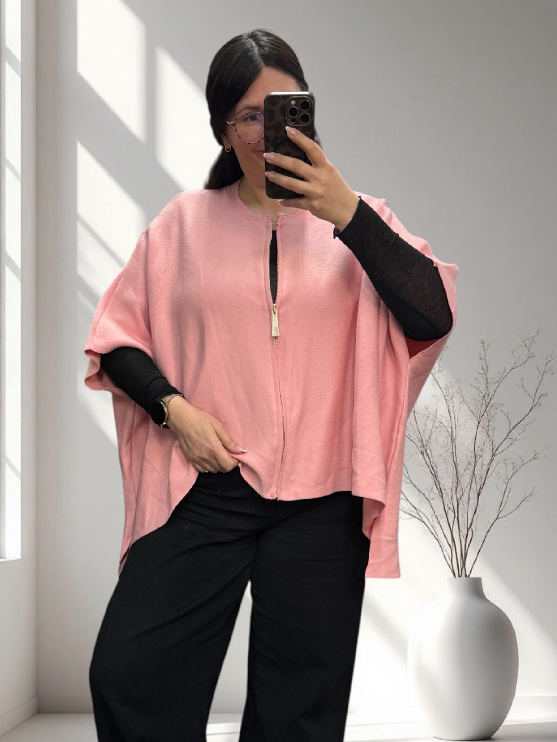 Oversize Strickjacke Kurzarm (verschiedene Farben)