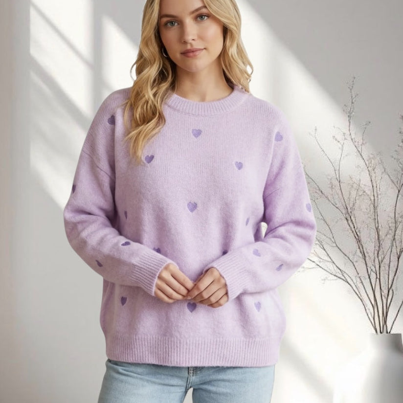 Strickpullover Little Heart (verschiedene Farben)