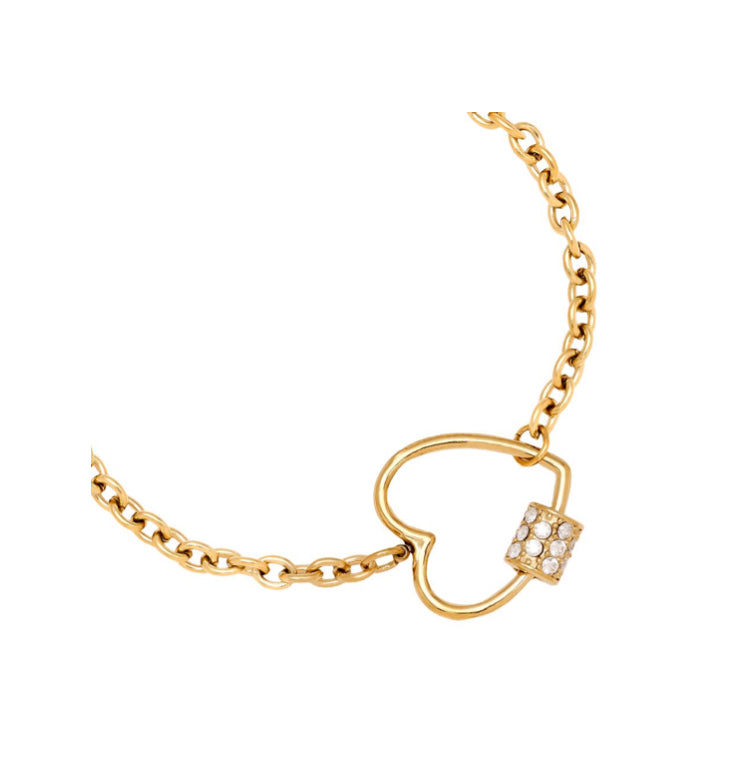 Heart&Diamond  Edelstahl Armkette